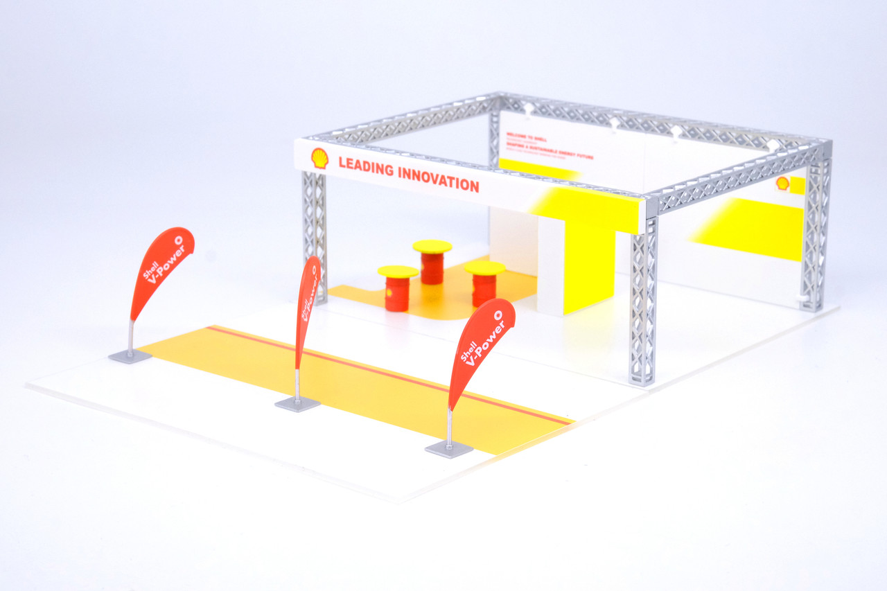 1/64 INNO64 Shell Show Display Kiosk Diorama (cars NOT