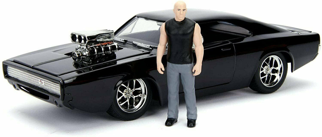 1/24 Jada Dom’s Dodge Charger with Figure Fast & Furious Build & Collect Diecast Car Model
