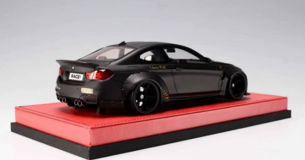 1/18 BMW M4 F82 Liberty Walk Widebody (Matte Black) Resin Car Model