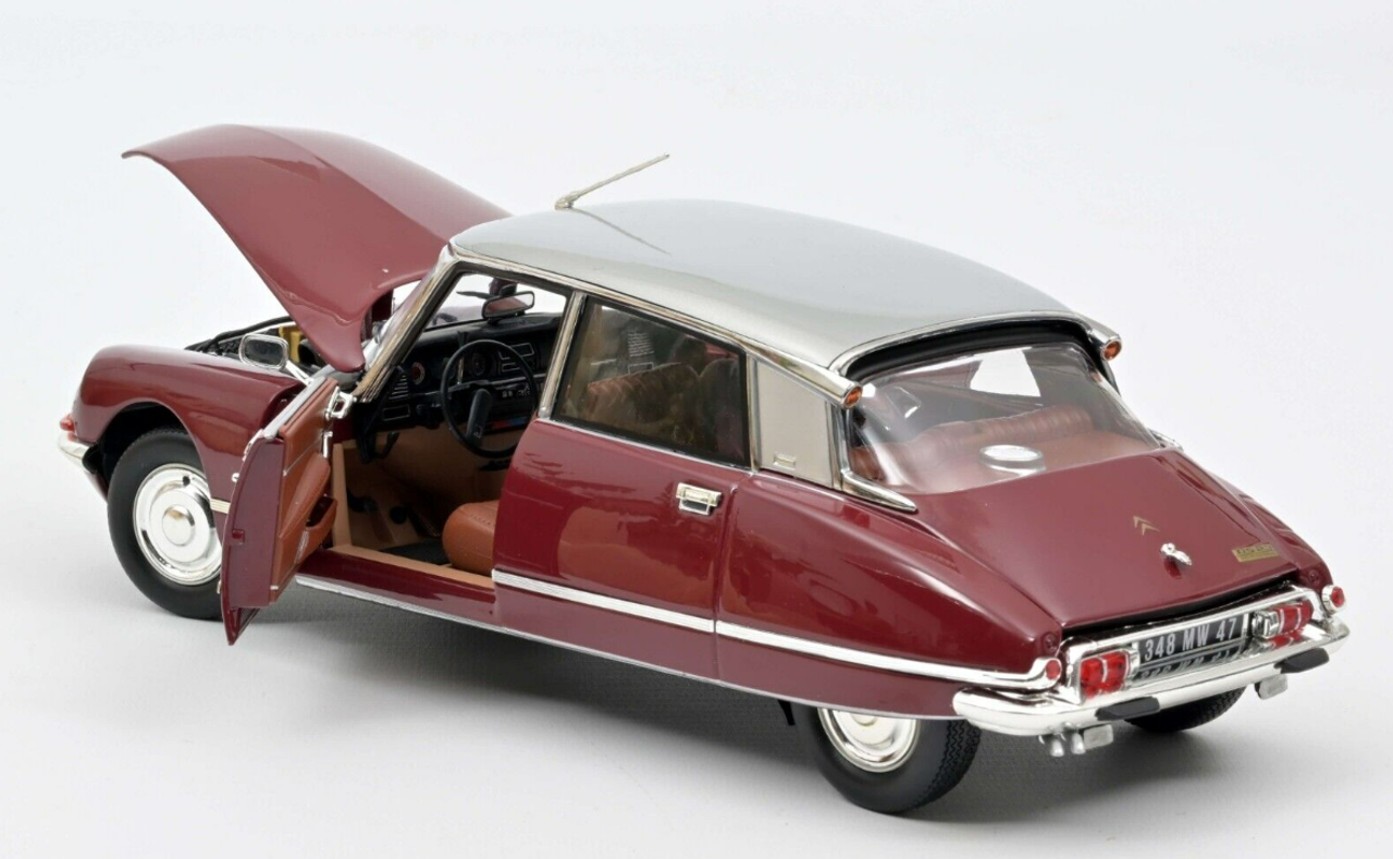 1/18 Norev 1972 Citroen DS 23 DS23 Pallas (Maroon Dark Red) Diecast Car Model