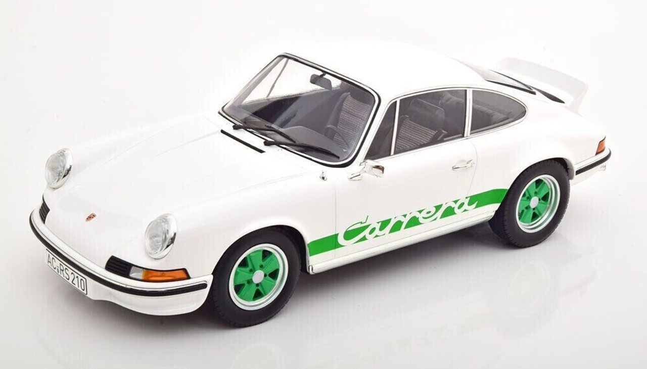 1/12 Norev 1973 Porsche 911 Carrera RS 2.7 (White with Green Livery)  Diecast Car Model