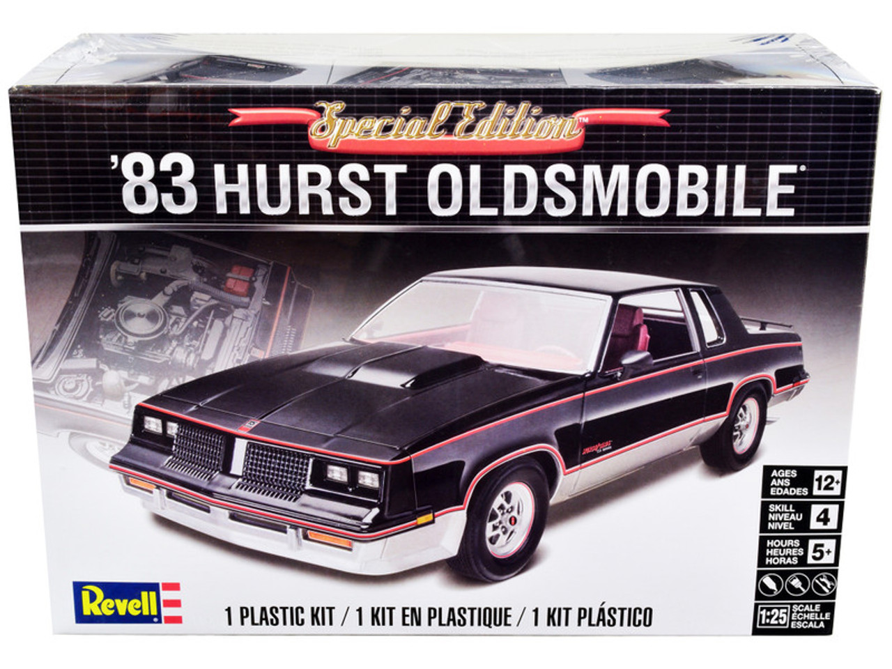 Level 4 Model Kit 1983 Oldsmobile Hurst Cutlass "Special Edition" 1/25 Scale Model by Revell