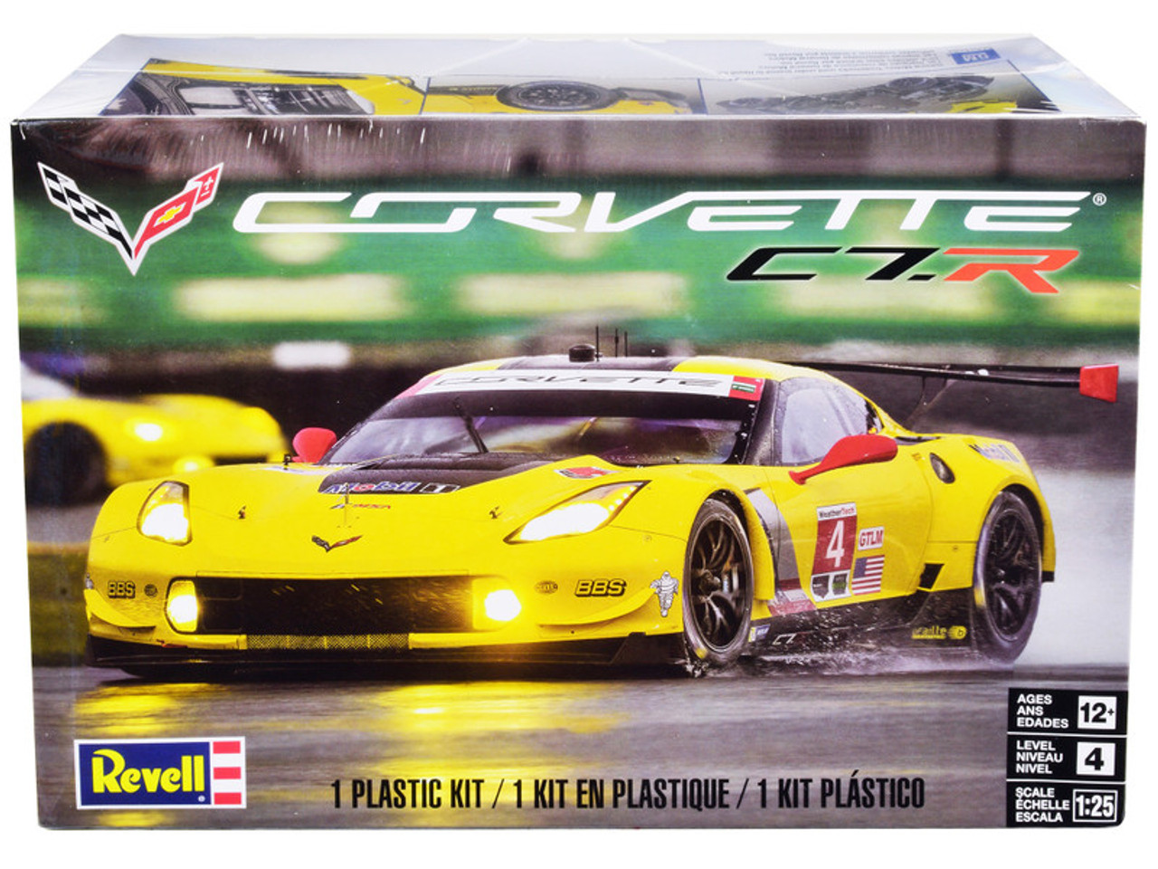 Level 4 Model Kit Chevrolet Corvette C7.R 1/25 Scale Model by Revell