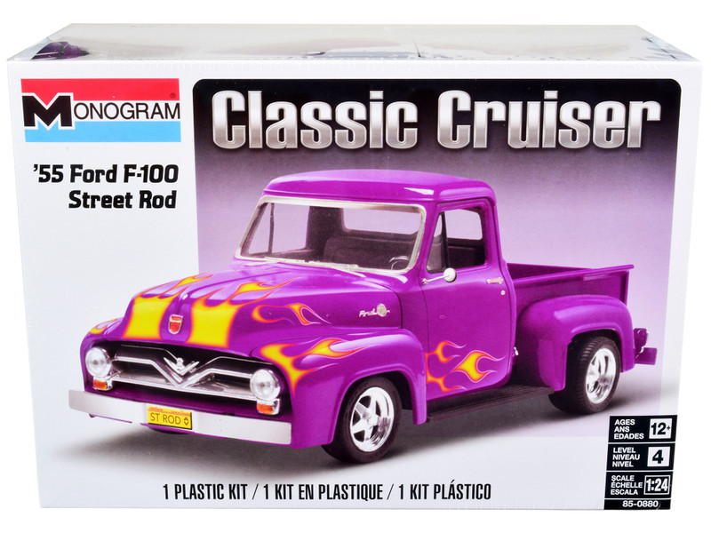Level 4 Model Kit 1955 Ford F-100 Street Rod Pickup Truck 