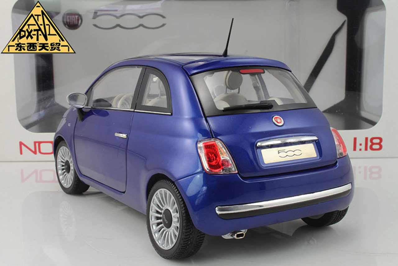 1/18 Norev Fiat 500 (Blue) Diecast Car Model