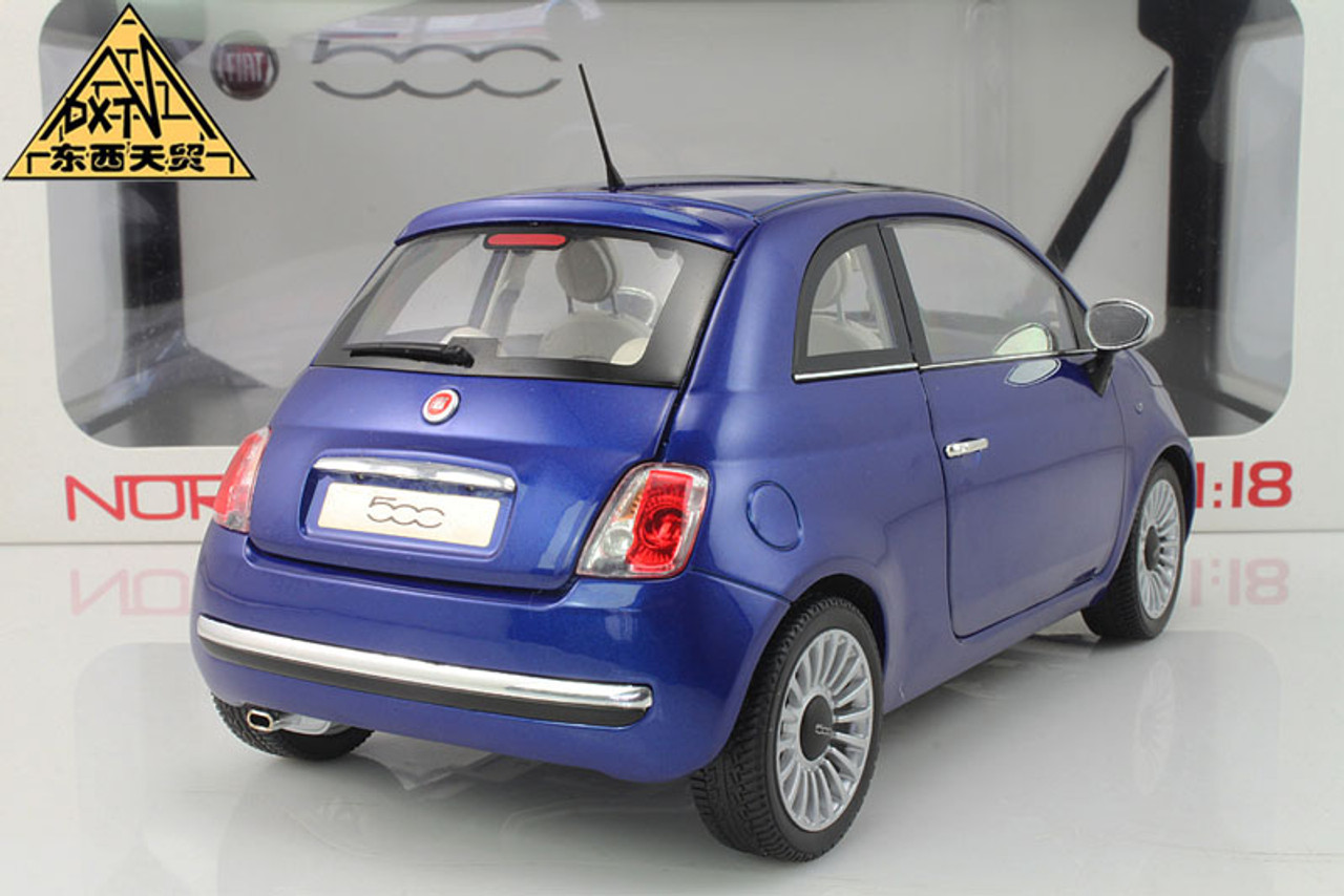 1/18 Norev Fiat 500 (Blue) Diecast Car Model