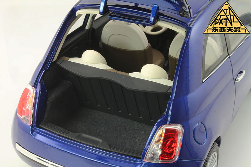 1/18 Norev Fiat 500 (Blue) Diecast Car Model - LIVECARMODEL.com