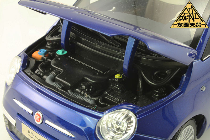 1/18 Norev Fiat 500 (Blue) Diecast Car Model - LIVECARMODEL.com