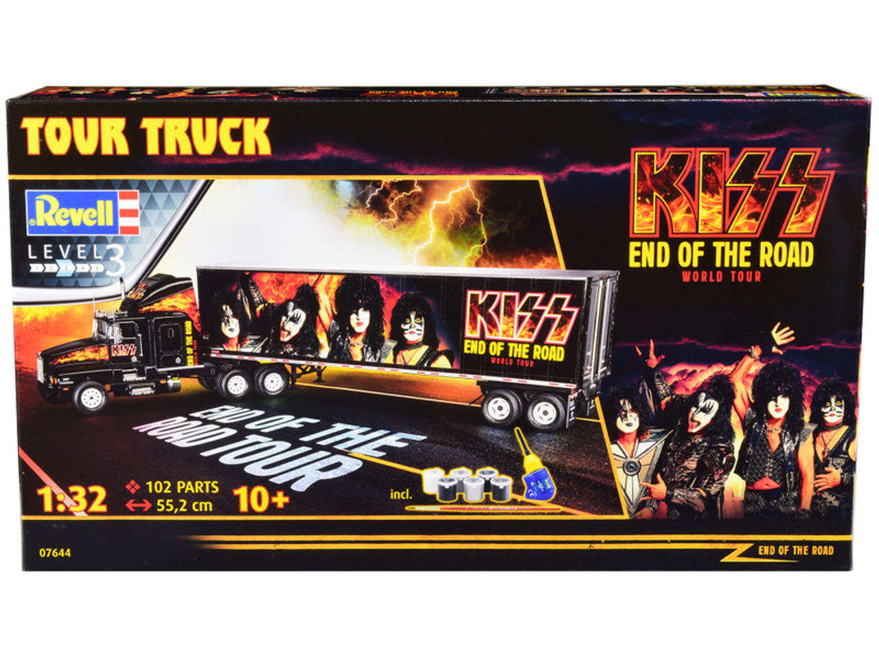 Level 3 Model Kit Kenworth Tour Truck "KISS End of the Road World Tour" 1/32 Scale Model by Revell