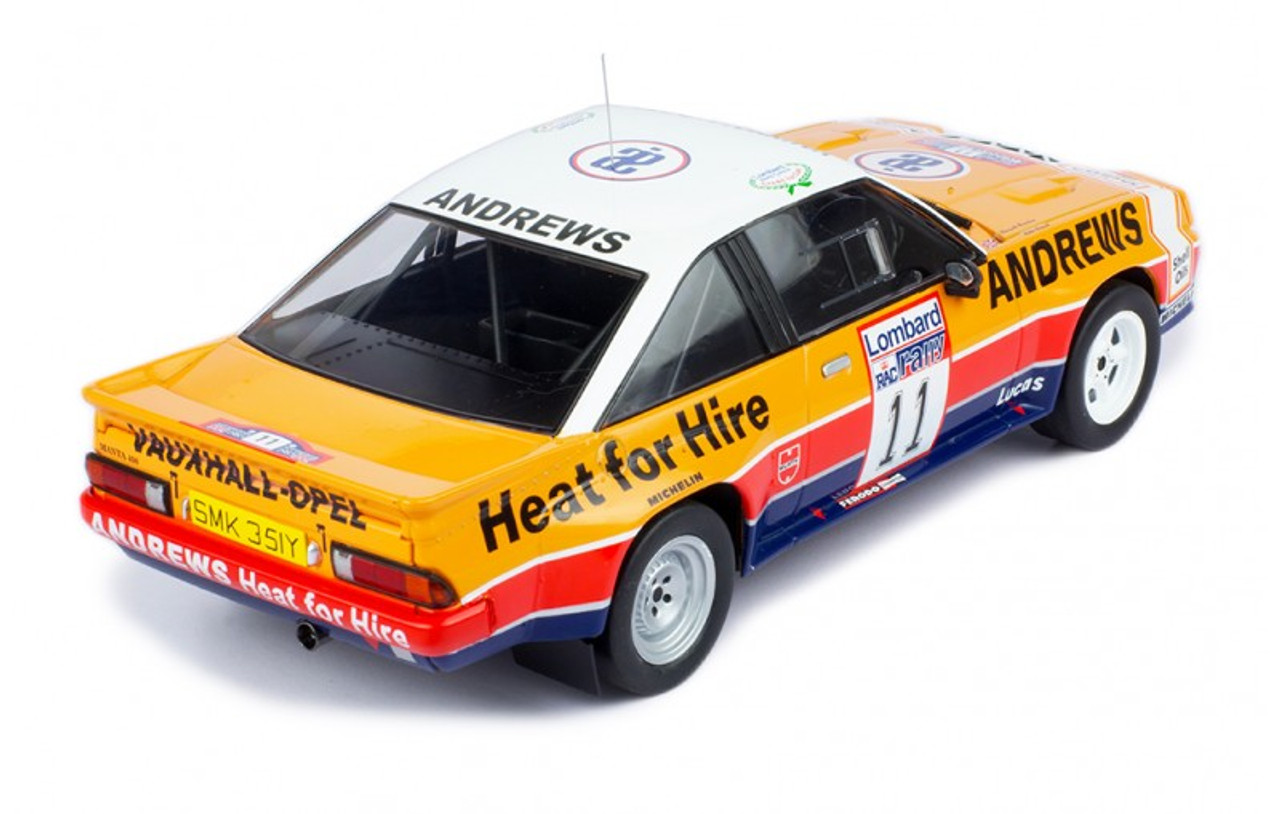 1/18 Ixo 1985 Opel Manta B 400 #11 RAC Rally Opel Euro Team Russell Brookes, Mike Broad Car Model