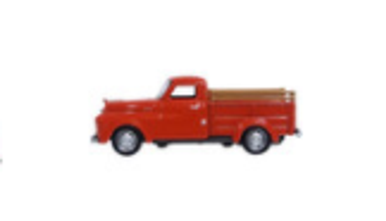 1948 Dodge B-1B Pickup Truck Red 1/87 (HO) Scale Diecast Model Car by Oxford Diecast