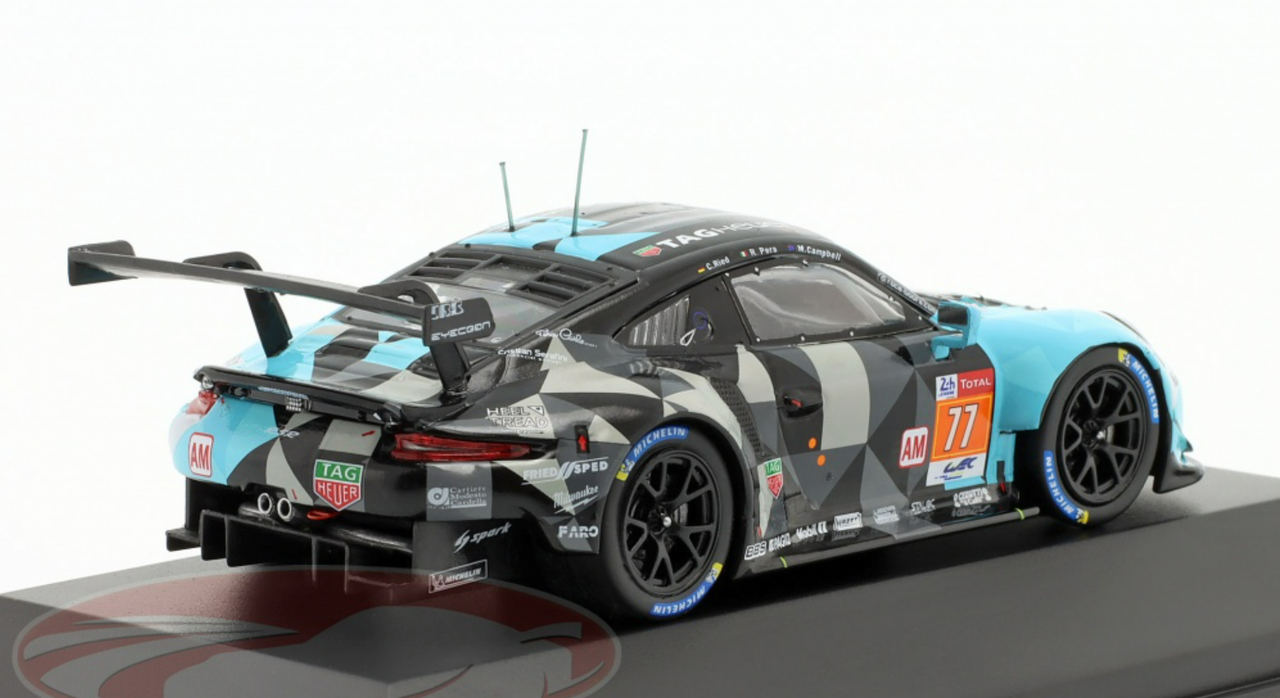 1/43 Ixo 2020 Porsche 911 RSR #77 2nd LMGTE-Am 24h LeMans Dempsey-Proton Racing Matt Campbell, Riccardo Pera, Christian Ried Car Model