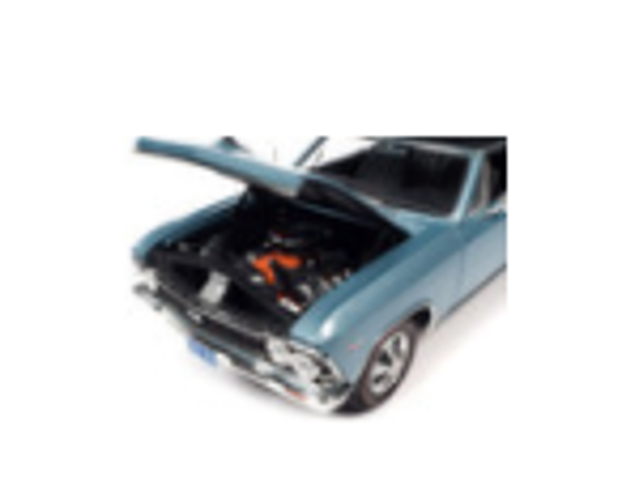 1/18 Auto World 1966 Chevrolet Chevelle SS 396 Hardtop (Blue Mist Metallic with Black Top) Diecast Car Model