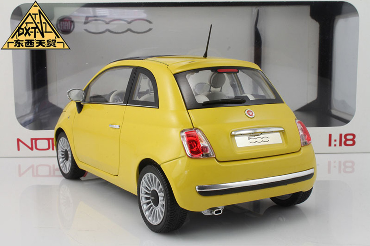 1 18 Norev Fiat 500 Yellow Diecast Car Model Livecarmodel Com