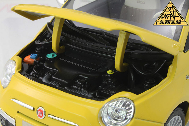 1/18 Norev Fiat 500 (Yellow) Diecast Car Model - LIVECARMODEL.com