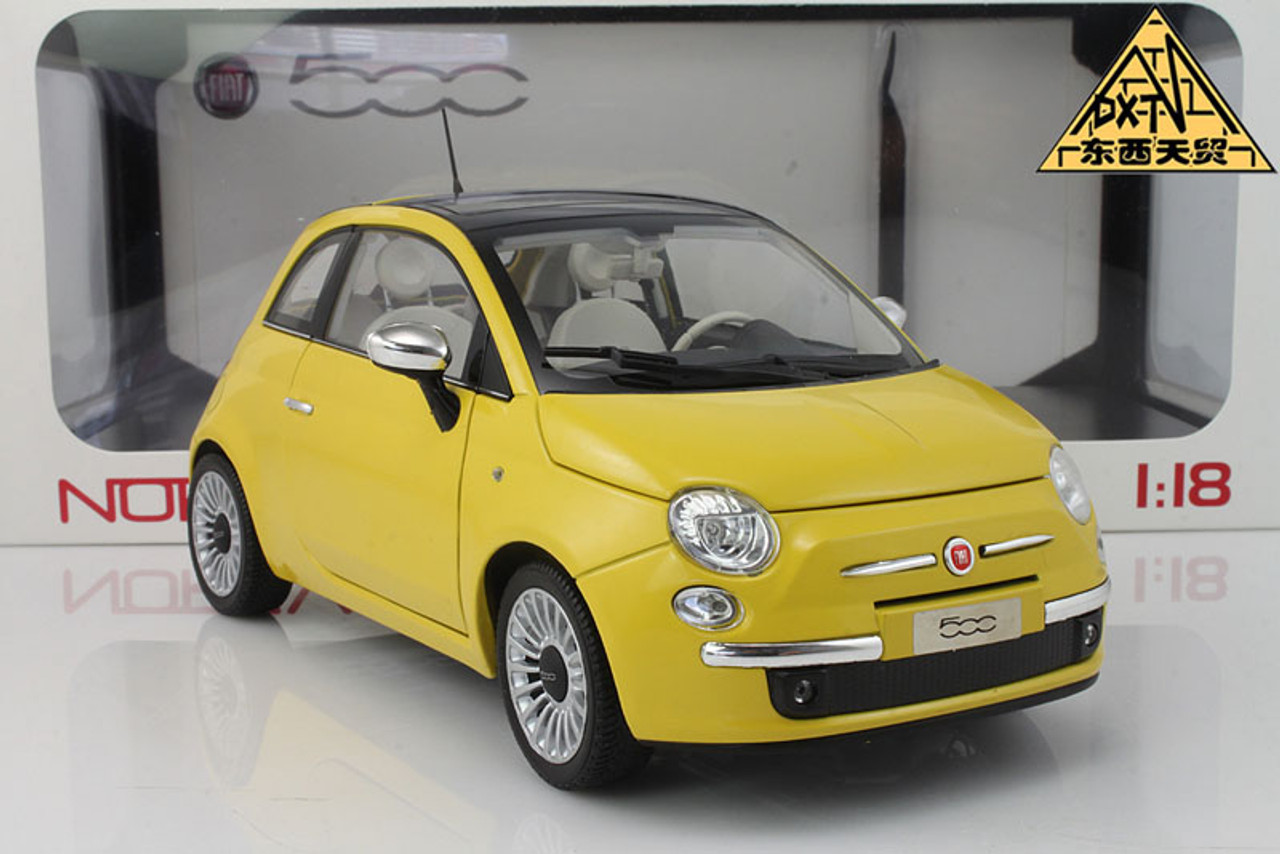 1/18 Norev Fiat 500 (Yellow) Diecast Car Model