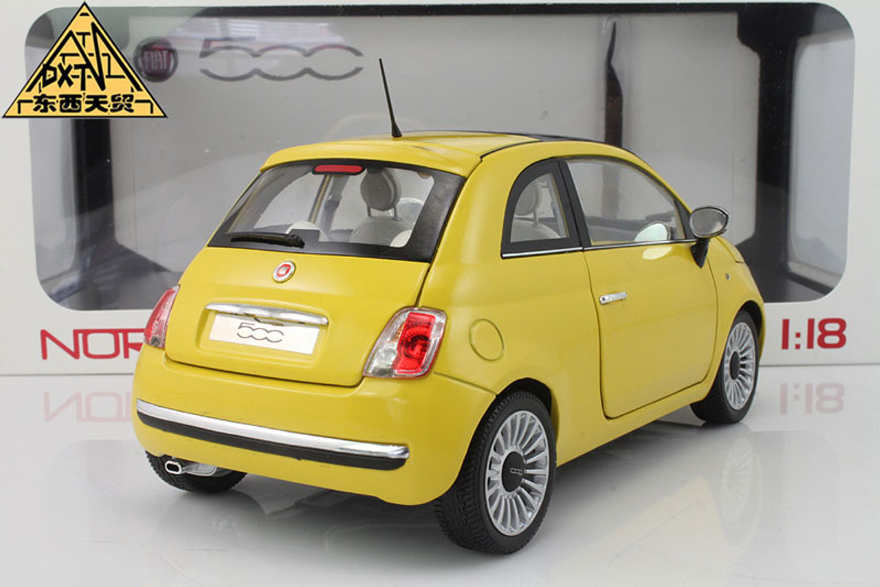 1 18 Norev Fiat 500 Yellow Diecast Car Model Livecarmodel Com