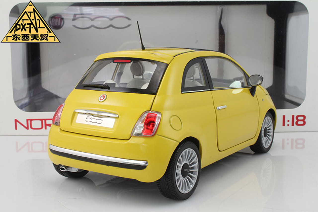 1/18 Norev Fiat 500 (Yellow) Diecast Car Model