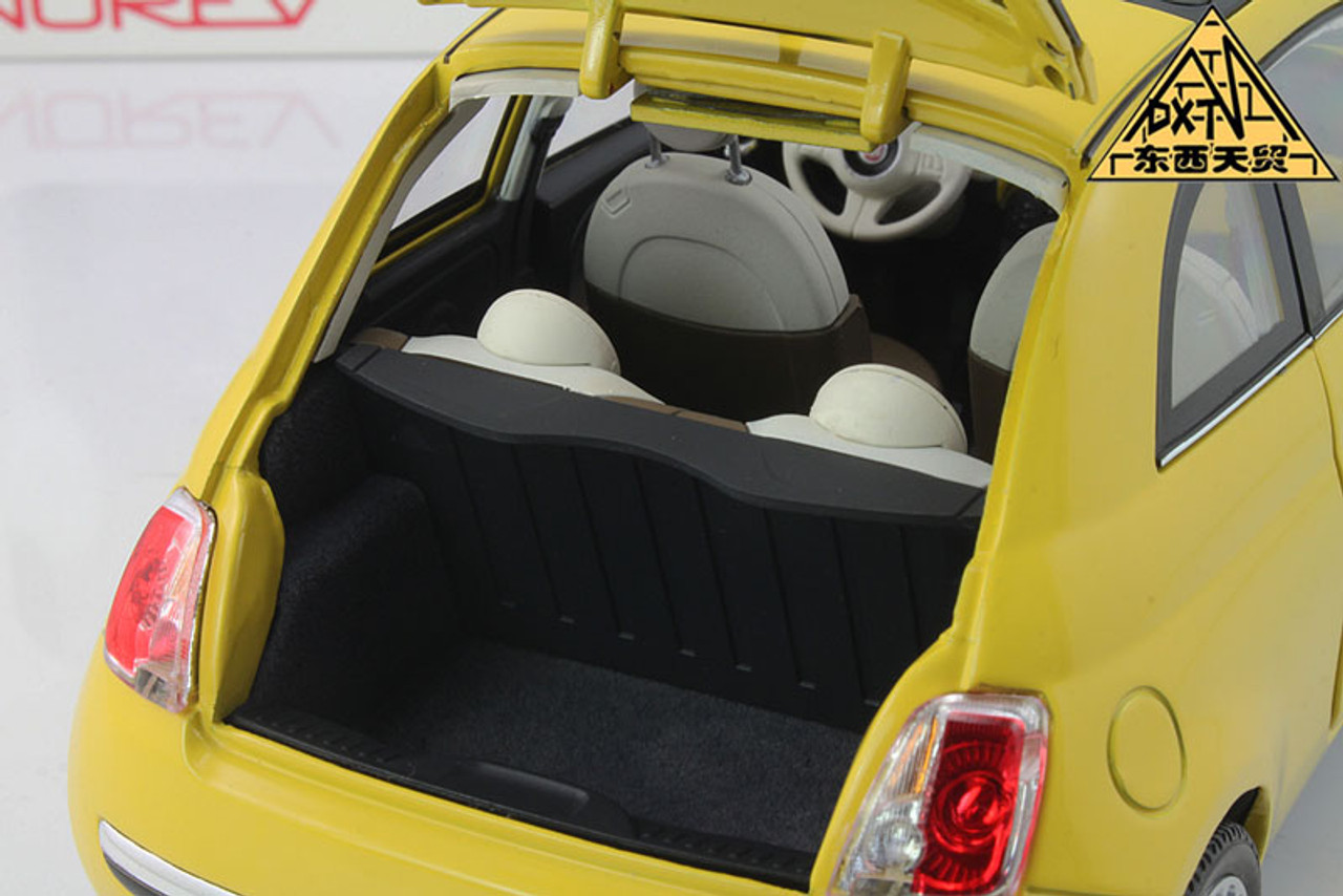 1 18 Norev Fiat 500 Yellow Diecast Car Model Livecarmodel Com