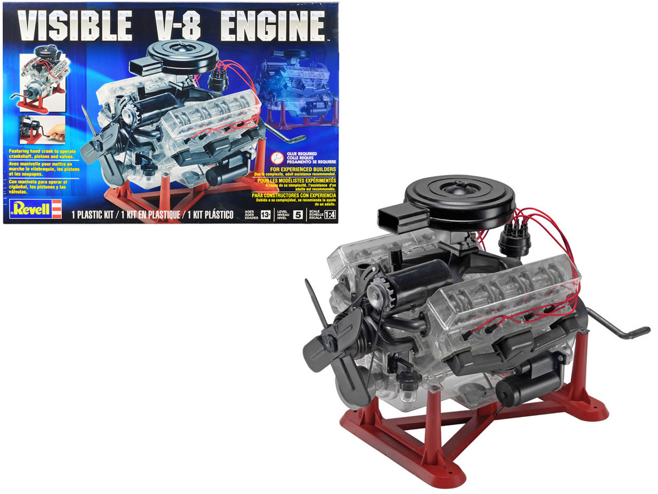1/4 Revell Level 5 Model Kit Visible V-8 Engine