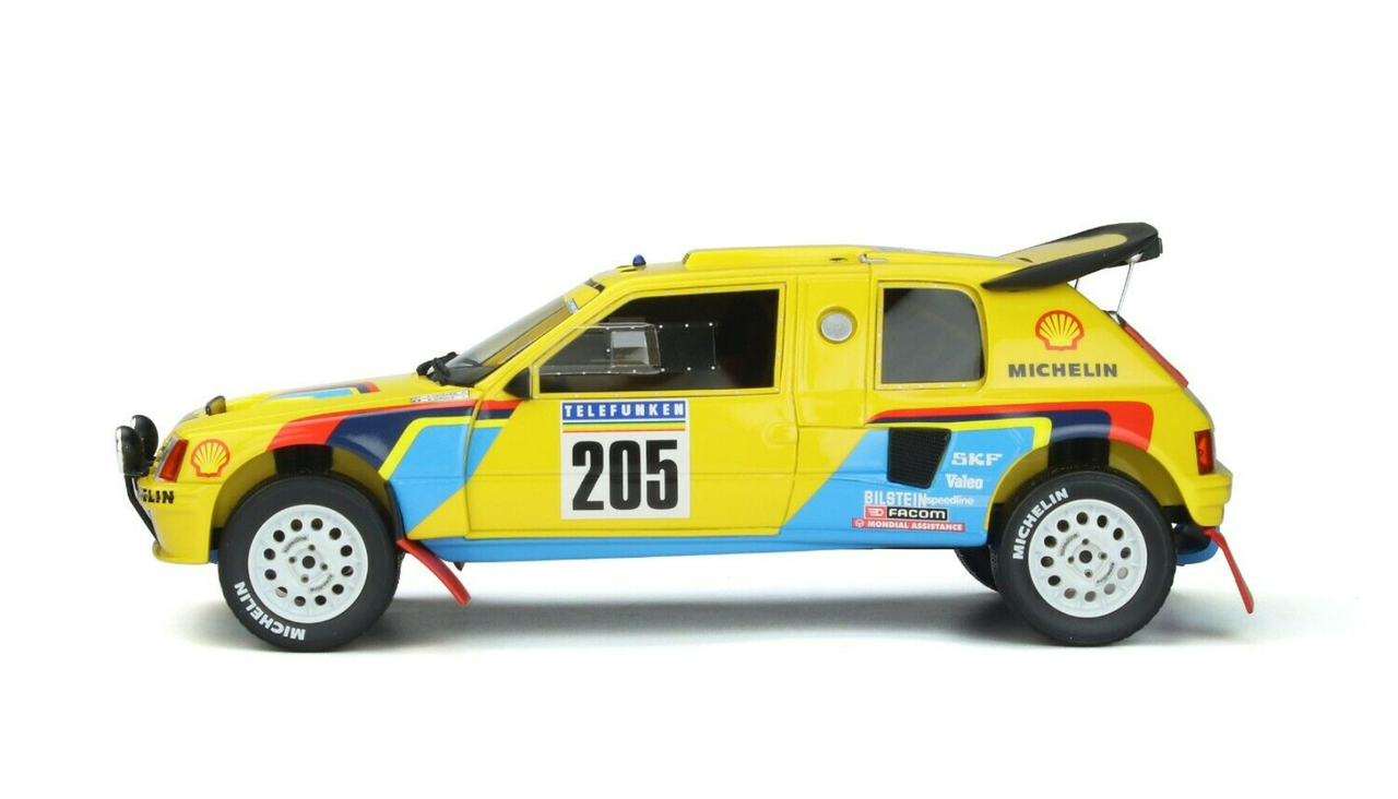 1/18 OTTO 1987 Peugeot 205 T16 #205 Vatanen Winner Paris Dakar Resin Car Model