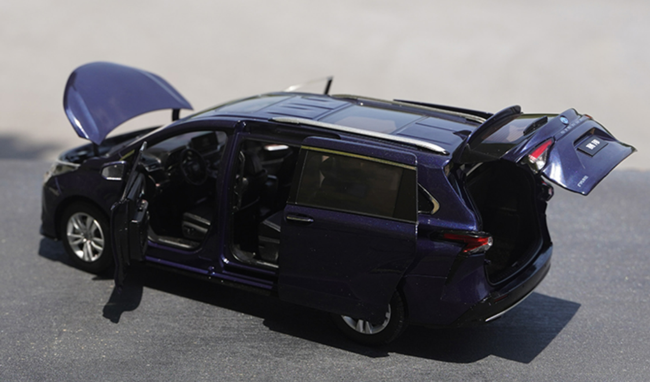 1/18 Dealer Edition Toyota Sienna 4th Generation (2020-Present) (Dark Blue) Diecast Car Model