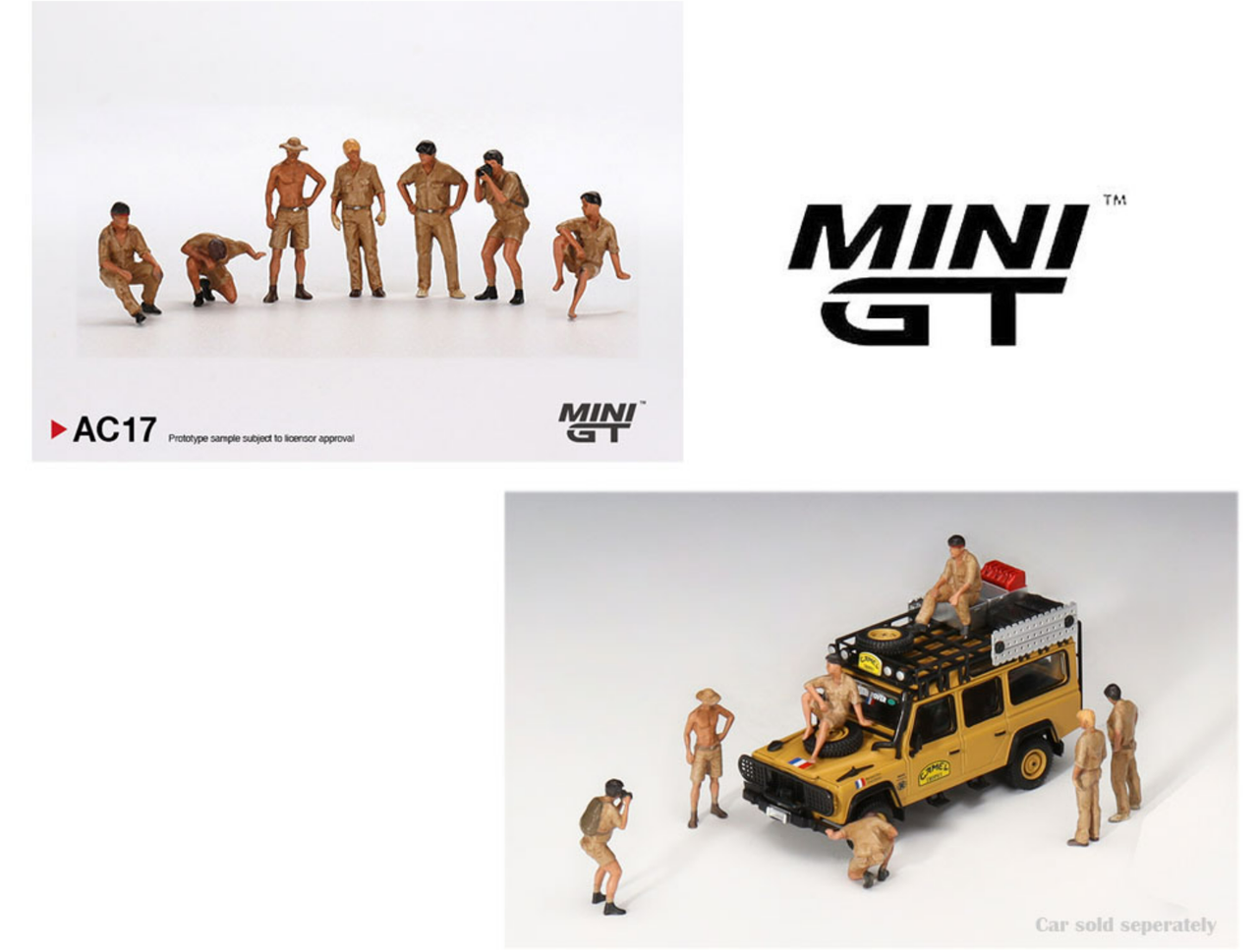 1/64 Mini GT Metal Figurine Camel Trophy Crew (car model NOT included)