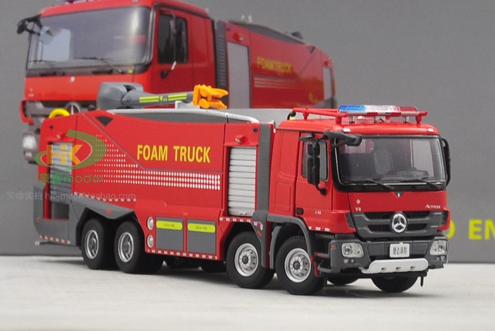 1/50 Mercedes-Benz Actros Fire Foam Truck Diecast Car Model