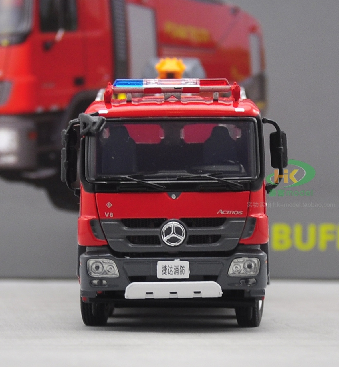 1/50 Mercedes-Benz Actros Fire Foam Truck Diecast Car Model