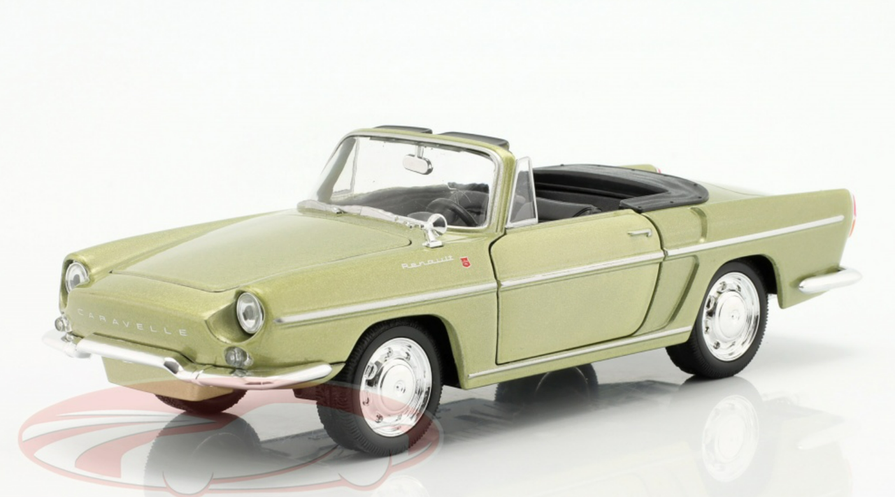 1/24 Welly 1959 Renault Caravelle Open Top (Light Green Metallic) Diecast Car Model