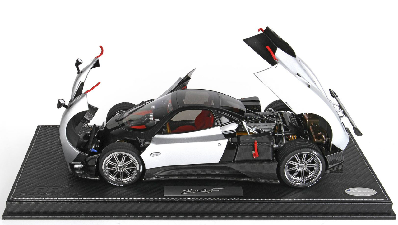 1/18 BBR 2005 Pagani Zonda F (Mercury Gray Metallized, Grey Metallic) Diecast Car Model Limited 100 Pieces