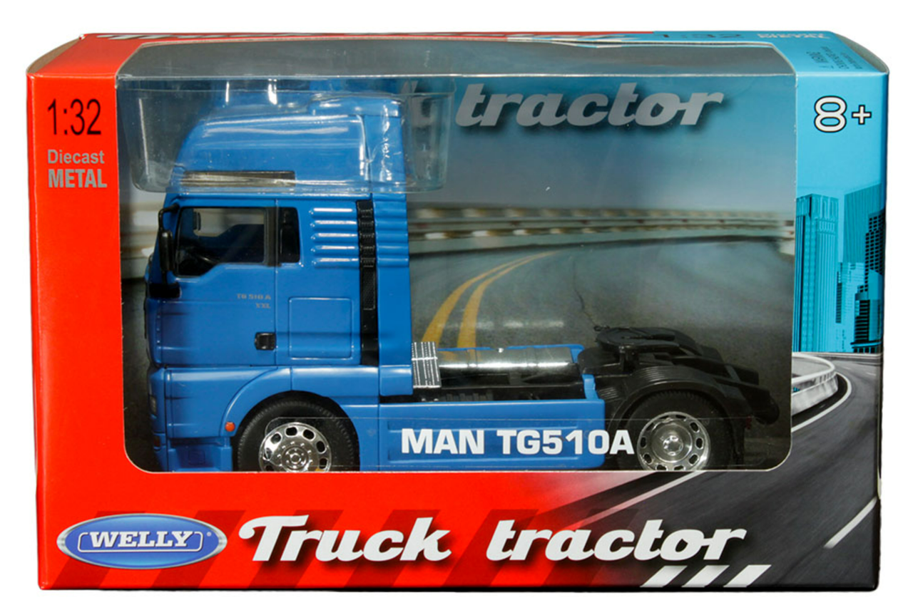 1/32 Welly MAN TG510A (Blue) Truck Tractor Diecast Car Model