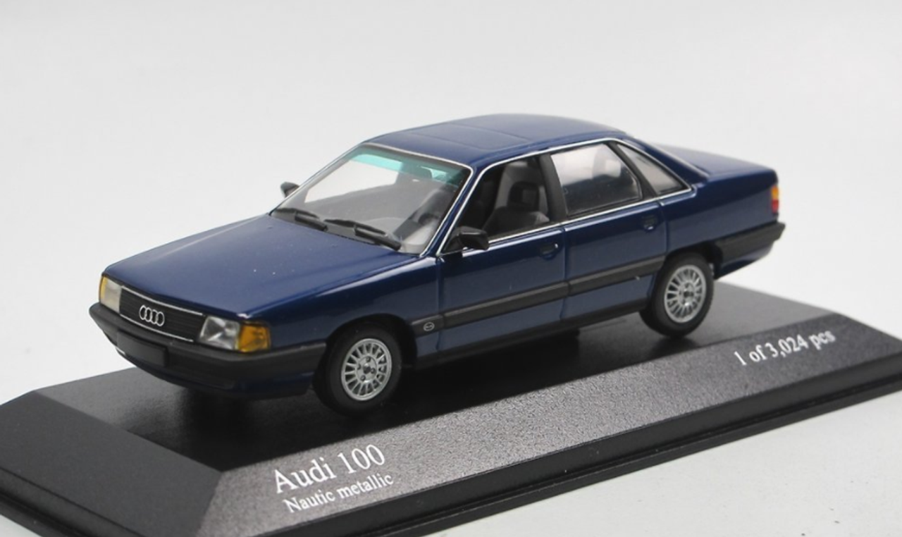 1/43 MINICHAMPS AUDI 100 - 1990 BLUE METALLIC Diecast Car Model