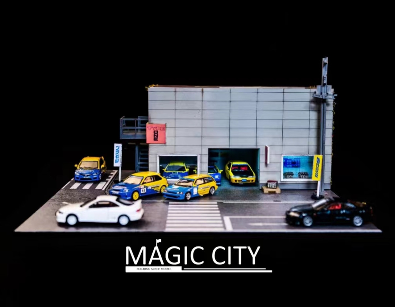 1/64 Magic City Japan TYPE ONE Modified Headquarters Diorama (cars & figures NOT included)