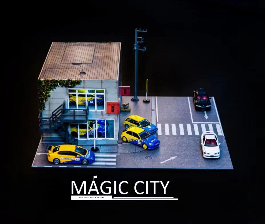 1/64 Magic City Japan TYPE ONE Modified Headquarters Diorama (cars