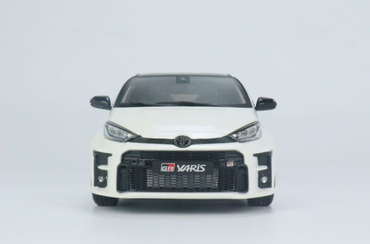 1/18 OTTO Toyota Yaris GR Platinum White Pearl Resin Car Model