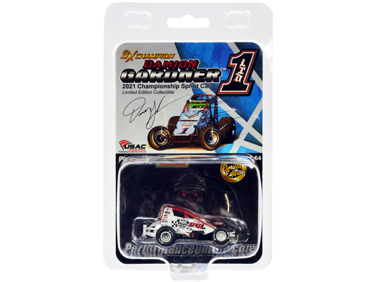 Winged Sprint Car #1 Damion Gardner "Performace Online" Alexander Racing AMSOIL Sprint Car National Championship (2022) 1/64 Diecast Model Car by ACME