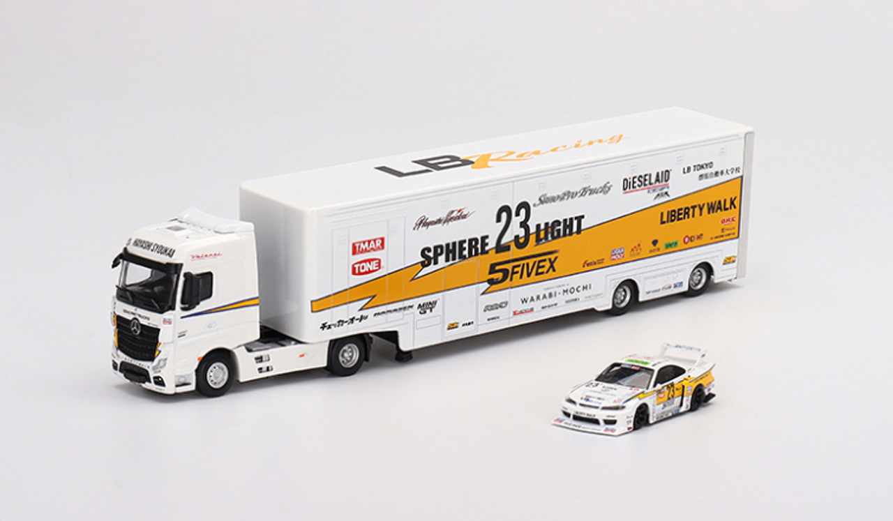 1/64 Mini GT LB Racing Racing Transporter Set LB-Super Silhouette Nissan S15 SILVIA (Included 1 transporter and 1 Car)