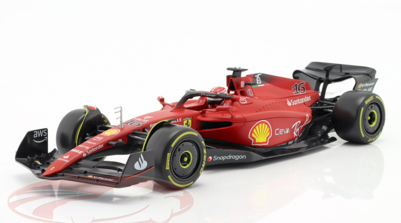 1/18 BBurago 2022 Charles Leclerc Ferrari F1-75 #16 Formula 1 Car Model