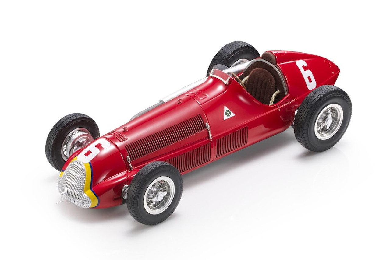 1/18 GP Replicas 1950 Juan Manuel Fangio Alfa Romeo 158 #6 Winner French GP Formula 1 Car Model