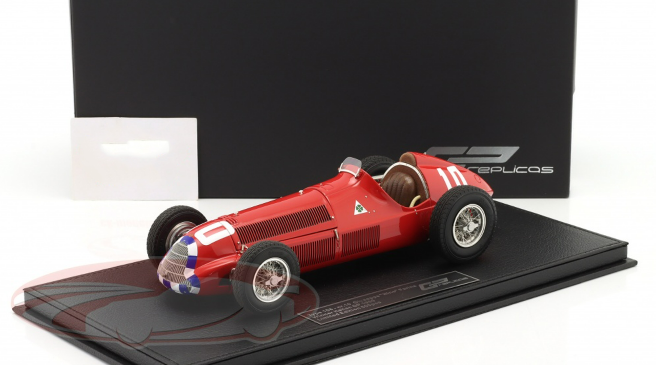 1/18 GP Replicas 1950 Giuseppe Farina Alfa Romeo 158 #10 Winner Italian GP Formula 1 Car Model
