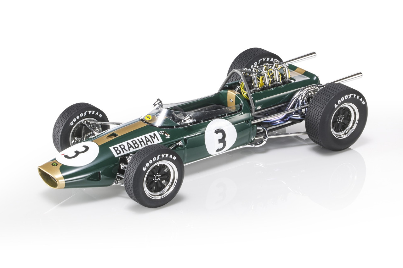 1/18 GP Replicas 1966 Jack Brabham Brabham BT19 #3 Winner German GP Formula 1 World Champion Car Model