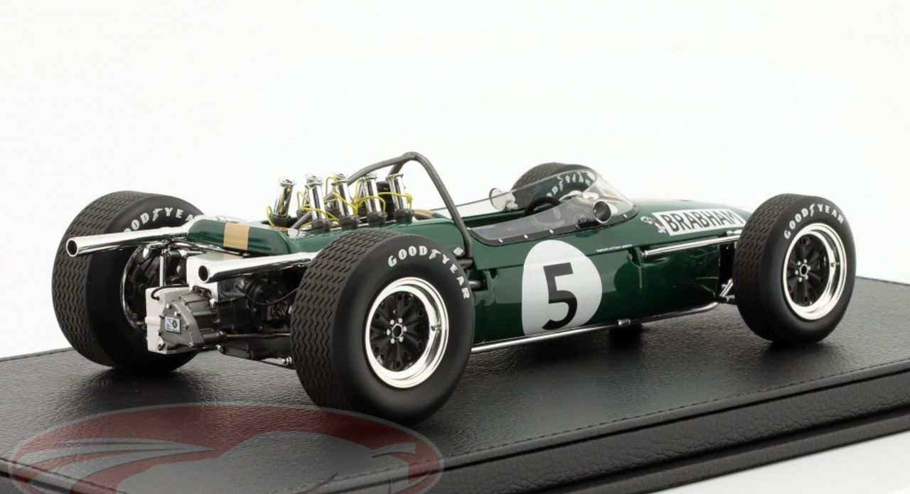 1/18 GP Replicas 1966 Jack Brabham Brabham BT19 #5 Winner British GP Formula 1 World Champion Car Model