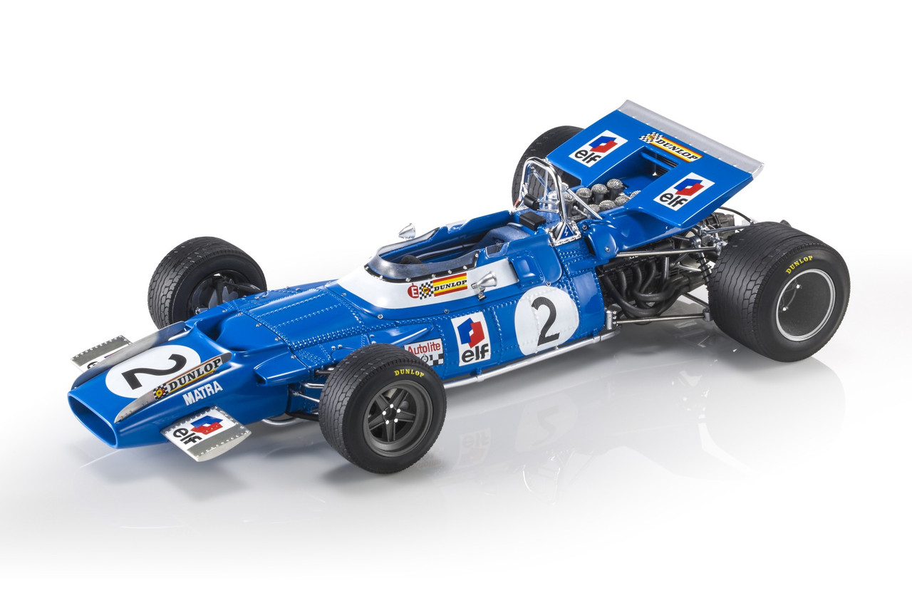 1/18 GP Replicas 1969 Jackie Stewart Matra International (Tyrrell) MS80 #2 Winner French GP Formula 1 World Champion Car Model