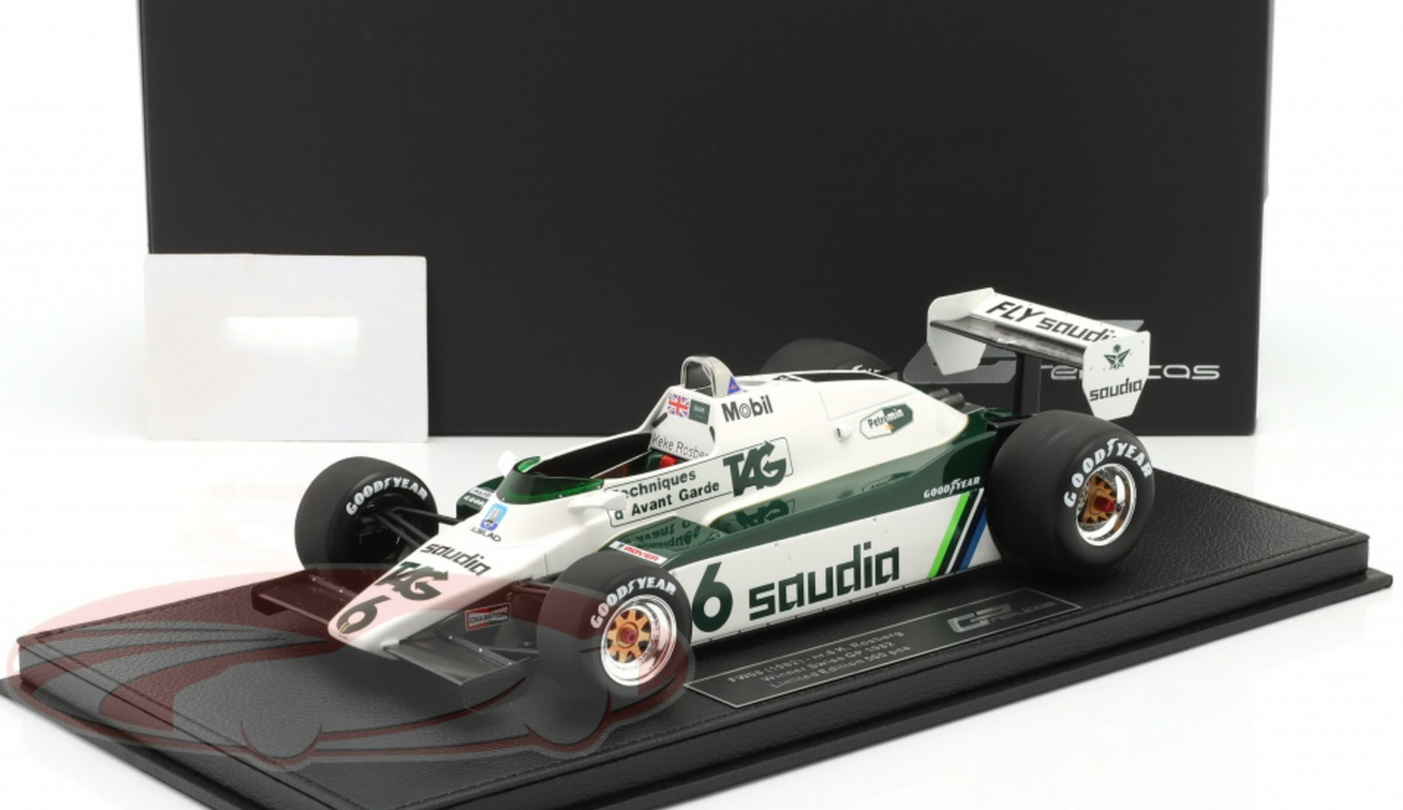 1/18 GP Replicas 1982 Keke Rosberg Williams FW08 #6 Winner Swiss GP Formula 1 World Champion Car Model