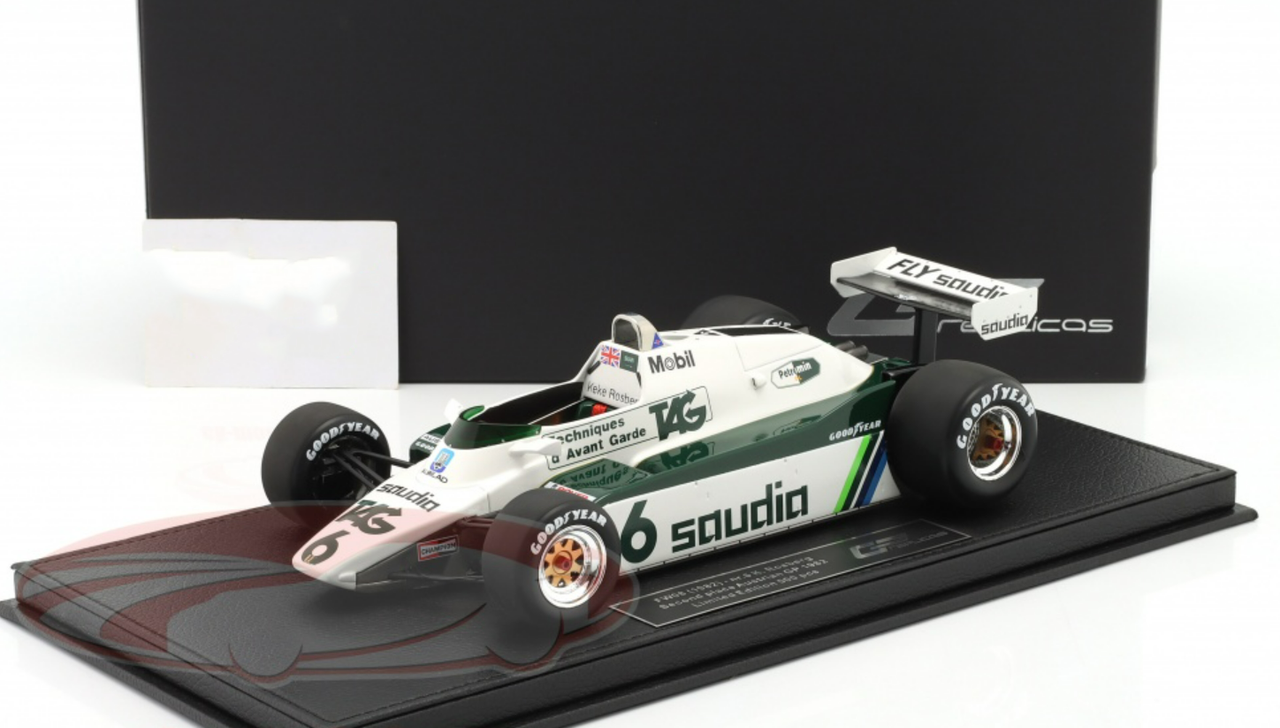 1/18 GP Replicas 1982 Keke Rosberg Williams FW08 #6 2nd Austria GP Formula 1 World Champion Car Model