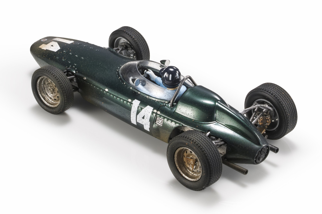 1/18 GP Replicas 1962 Graham Hill BRM P57 #14 Winner Italian GP Formula 1 World Champion Car Model Dirty Version with Figure