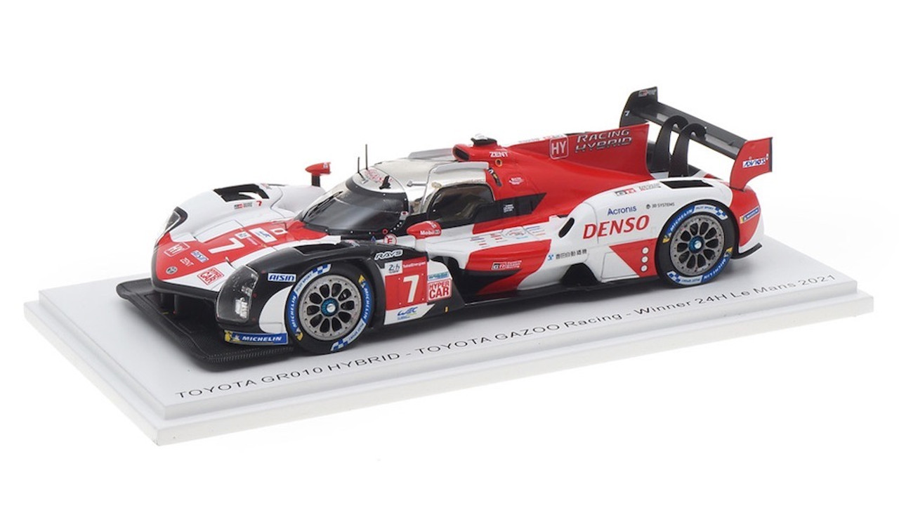 1/43 Spark 2021 Toyota GR010 Hybrid #7 winner 24h LeMans Toyota Gazoo Racing Mike Conway, Kamui Kobayashi, José María López Car Model