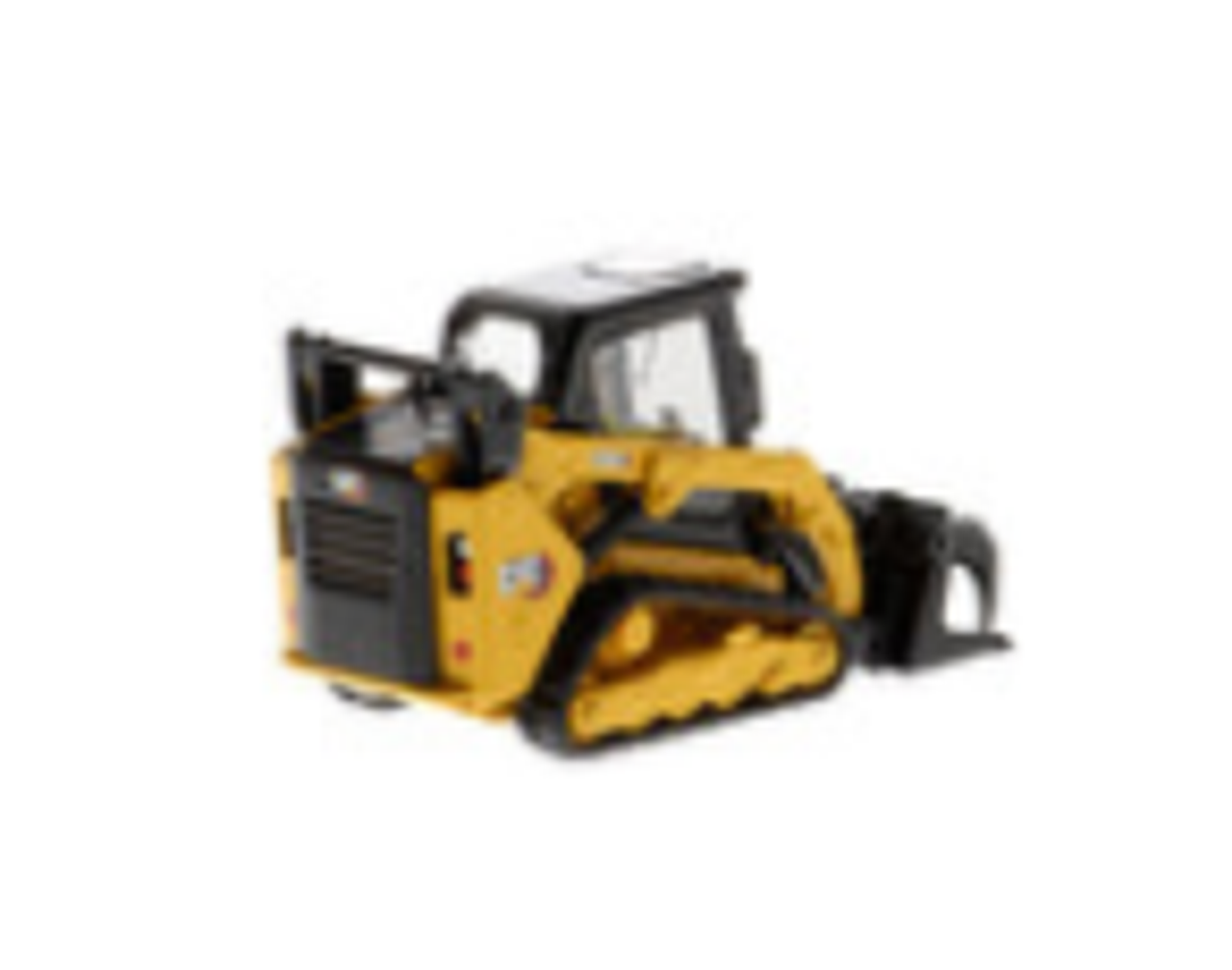 CAT Caterpillar 259D3 Compact Track Loader with Work Tools and Operator Yellow "High Line Series" 1/50 Diecast Model by Diecast Masters