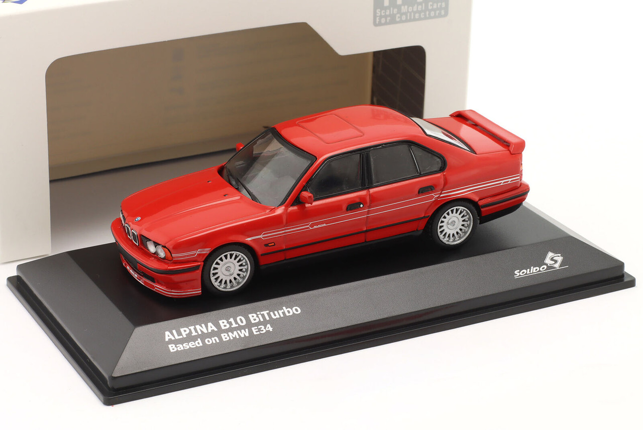 1/43 Solido 1994 BMW 5 Series Alpina B10 BiTurbo (E34) (Brilliant Red) Diecast Car Model